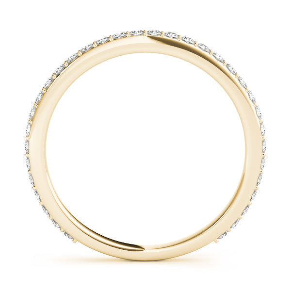 3/4 Shared Prong Half Eternity Ring in Gold & Platinum