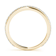 3/4 Shared Prong Half Eternity Ring in Gold & Platinum