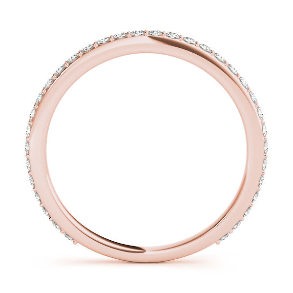 3/4 Shared Prong Half Eternity Ring in Gold & Platinum