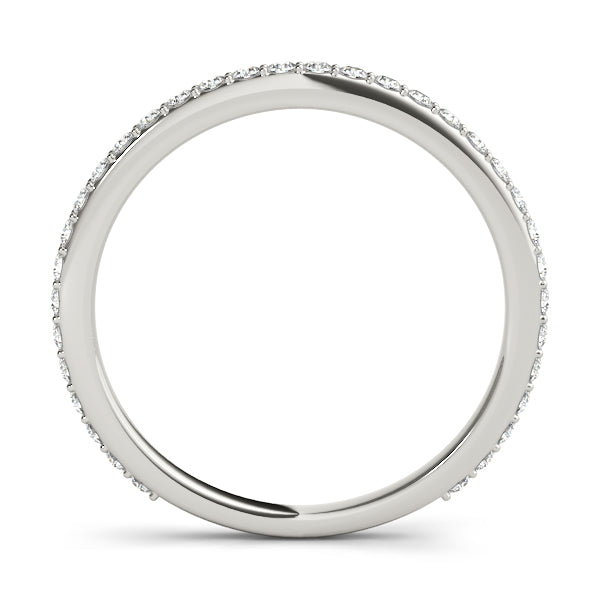 3/4 Shared Prong Half Eternity Ring in Gold & Platinum