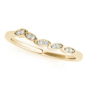 Matching Petal Half Eternity Ring in 10K/14K gold and platinum with certified lab-grown or natural diamonds