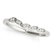 Matching Petal Half Eternity Ring in Gold & Platinum