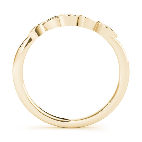 Matching Petal Half Eternity Ring in Gold & Platinum