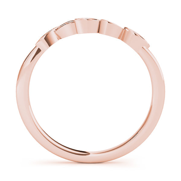 Matching Petal Half Eternity Ring in Gold & Platinum