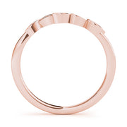 Matching Petal Half Eternity Ring in Gold & Platinum