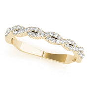 Twisting Diamond Half Eternity Ring in 10K/14K gold and platinum with certified lab-grown or natural diamonds
