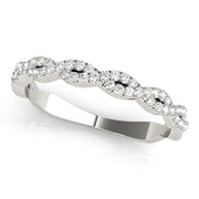 Twisting Diamond Half Eternity Ring in Gold & Platinum