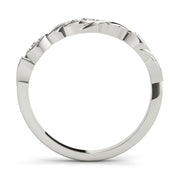 Nature Inspired Stackable Half Eternity Ring in Gold & Platinum