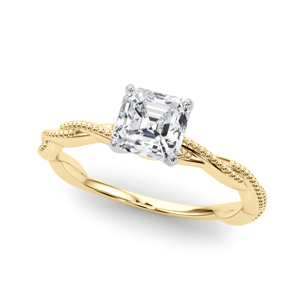 Signature Twisted Engagement Ring Round Diamond Engagement Ring in 10K/14K gold and platinum with certified lab-grown or natural diamonds