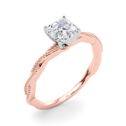 Signature Twisted Engagement Ring Round Diamond Engagement Ring in 10K/14K gold and platinum with certified lab-grown or natural diamonds