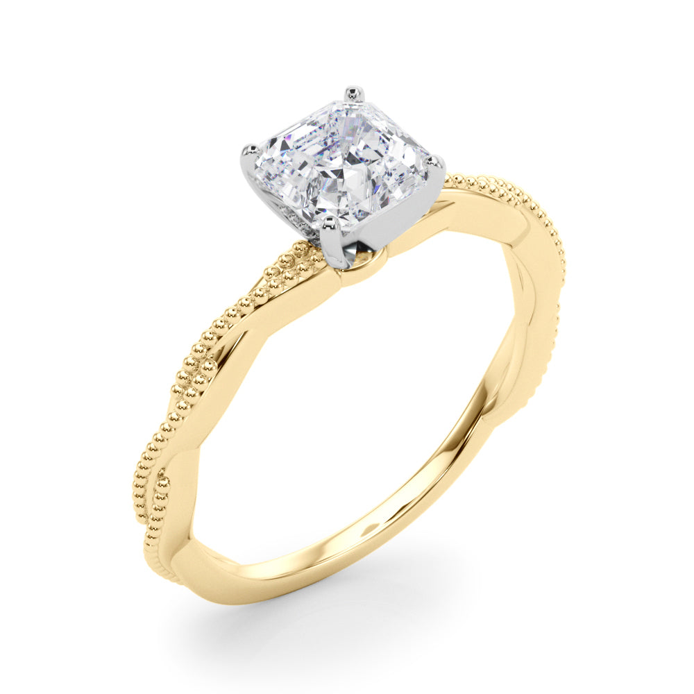 Signature Twisted Engagement Ring Round Diamond Engagement Ring in 10K/14K gold and platinum with certified lab-grown or natural diamonds