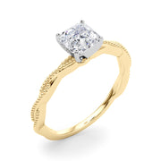 Signature Twisted Engagement Ring Round Diamond Engagement Ring in 10K/14K gold and platinum with certified lab-grown or natural diamonds