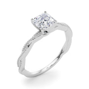 Signature Twisted Engagement Ring Round Diamond Engagement Ring in 10K/14K gold and platinum with certified lab-grown or natural diamonds