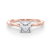 Signature Twisted Engagement Ring Round Diamond Engagement Ring in 10K/14K gold and platinum with certified lab-grown or natural diamonds