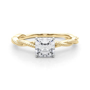 Signature Twisted Engagement Ring Round Diamond Engagement Ring in 10K/14K gold and platinum with certified lab-grown or natural diamonds