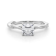 Signature Twisted Engagement Ring Round Diamond Engagement Ring in 10K/14K gold and platinum with certified lab-grown or natural diamonds