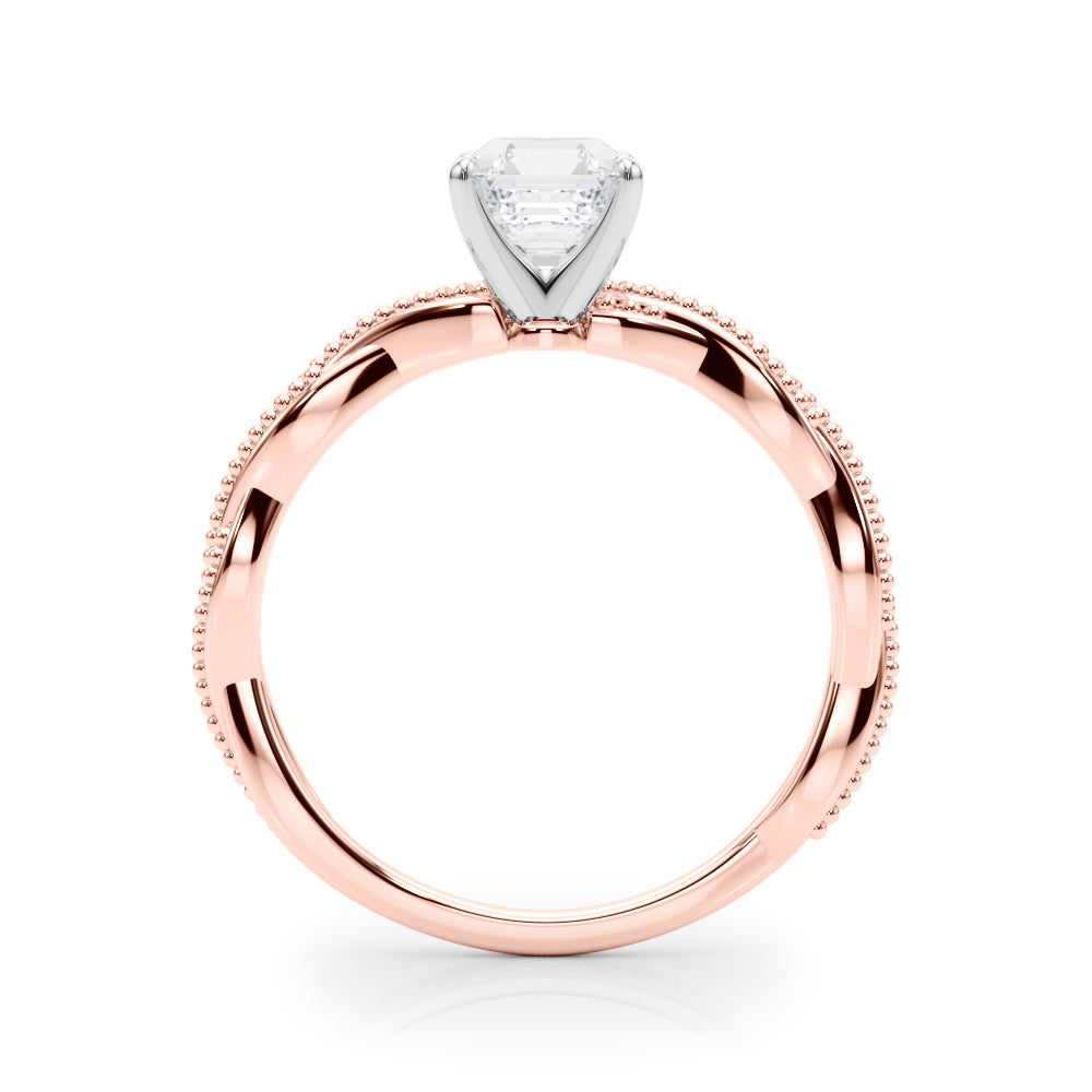 Signature Twisted Engagement Ring Round Diamond Engagement Ring in 10K/14K gold and platinum with certified lab-grown or natural diamonds