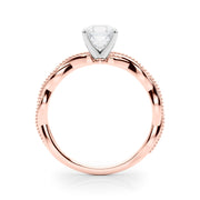Signature Twisted Engagement Ring Round Diamond Engagement Ring in 10K/14K gold and platinum with certified lab-grown or natural diamonds