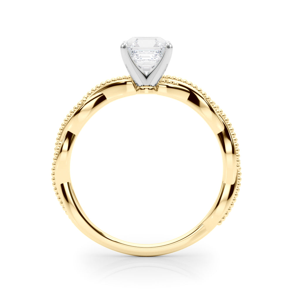 Signature Twisted Engagement Ring Round Diamond Engagement Ring in 10K/14K gold and platinum with certified lab-grown or natural diamonds