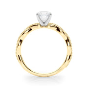 Signature Twisted Engagement Ring Round Diamond Engagement Ring in 10K/14K gold and platinum with certified lab-grown or natural diamonds