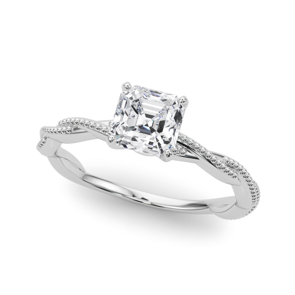 Signature Twisted Engagement Ring Round Diamond Engagement Ring in 10K/14K gold and platinum with certified lab-grown or natural diamonds