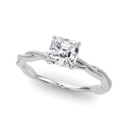 Signature Twisted Engagement Ring Round Diamond Engagement Ring in 10K/14K gold and platinum with certified lab-grown or natural diamonds