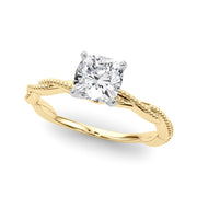Signature Twisted Engagement Ring Round Diamond Engagement Ring in 10K/14K gold and platinum with certified lab-grown or natural diamonds