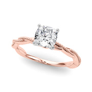 Signature Twisted Engagement Ring Round Diamond Engagement Ring in 10K/14K gold and platinum with certified lab-grown or natural diamonds