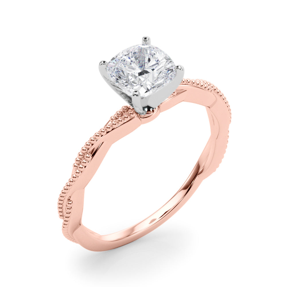 Signature Twisted Engagement Ring Round Diamond Engagement Ring in 10K/14K gold and platinum with certified lab-grown or natural diamonds
