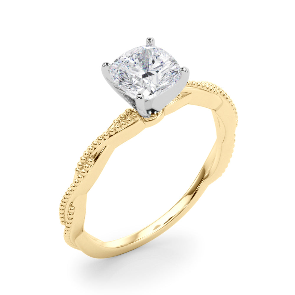 Signature Twisted Engagement Ring Round Diamond Engagement Ring in 10K/14K gold and platinum with certified lab-grown or natural diamonds