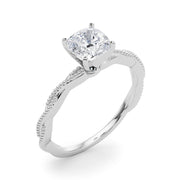 Signature Twisted Engagement Ring Round Diamond Engagement Ring in 10K/14K gold and platinum with certified lab-grown or natural diamonds