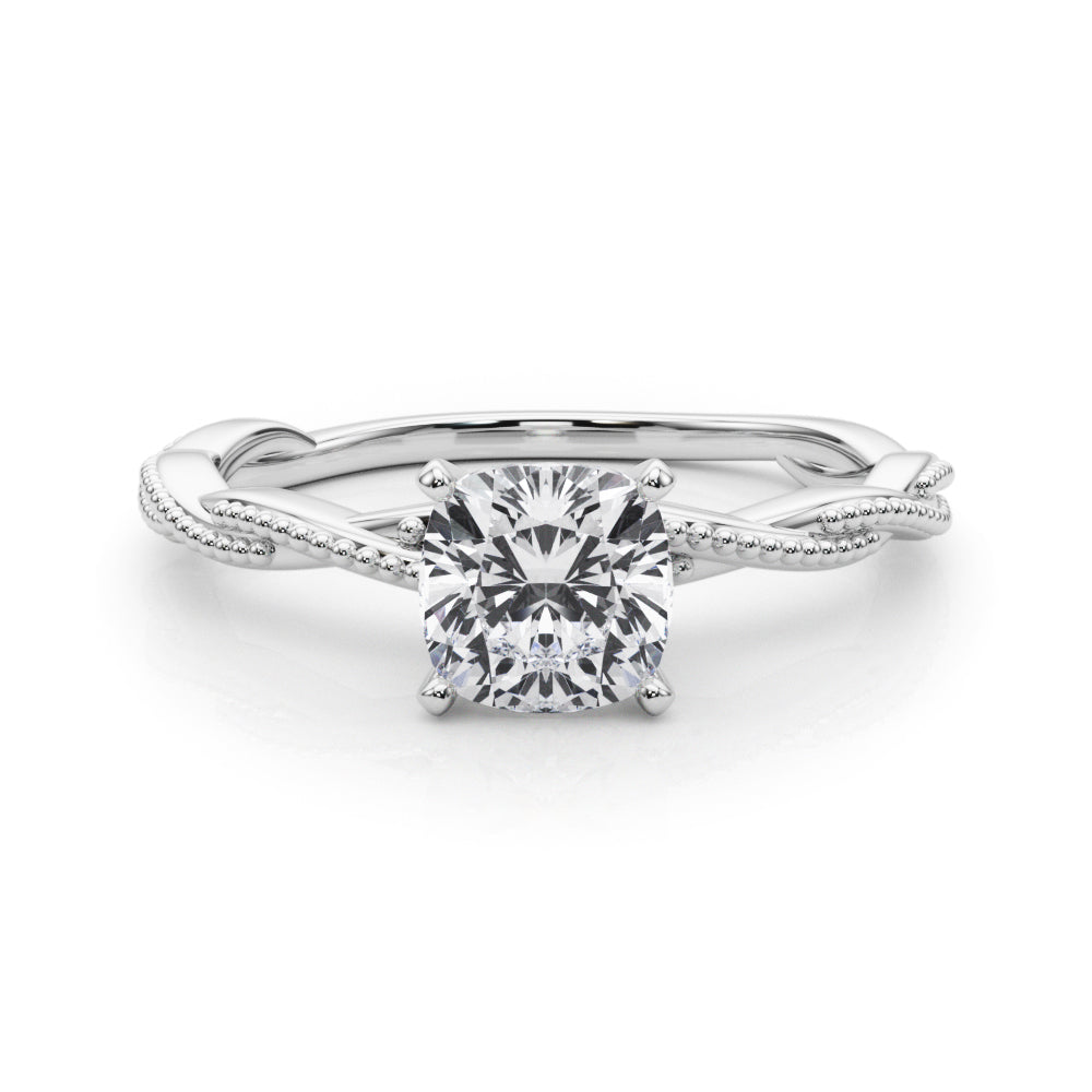 Signature Twisted Engagement Ring Round Diamond Engagement Ring in 10K/14K gold and platinum with certified lab-grown or natural diamonds