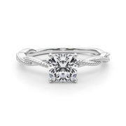 Signature Twisted Engagement Ring Round Diamond Engagement Ring in 10K/14K gold and platinum with certified lab-grown or natural diamonds