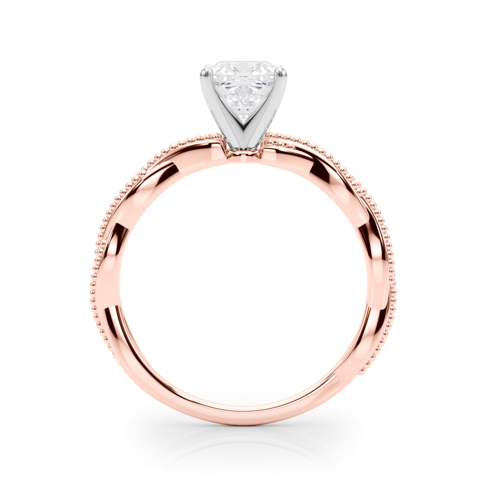 Signature Twisted Engagement Ring Round Diamond Engagement Ring in 10K/14K gold and platinum with certified lab-grown or natural diamonds