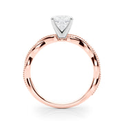 Signature Twisted Engagement Ring Round Diamond Engagement Ring in 10K/14K gold and platinum with certified lab-grown or natural diamonds