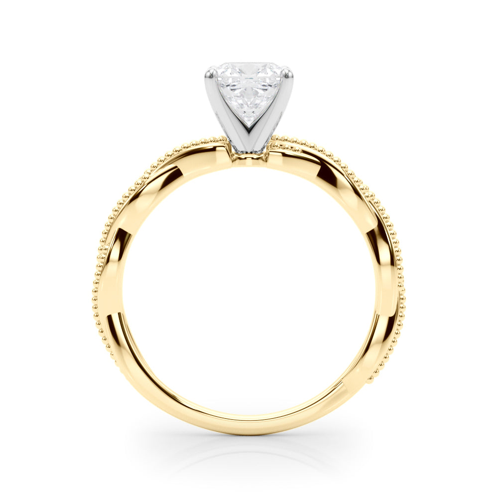 Signature Twisted Engagement Ring Round Diamond Engagement Ring in 10K/14K gold and platinum with certified lab-grown or natural diamonds