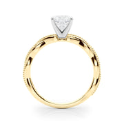 Signature Twisted Engagement Ring Round Diamond Engagement Ring in 10K/14K gold and platinum with certified lab-grown or natural diamonds