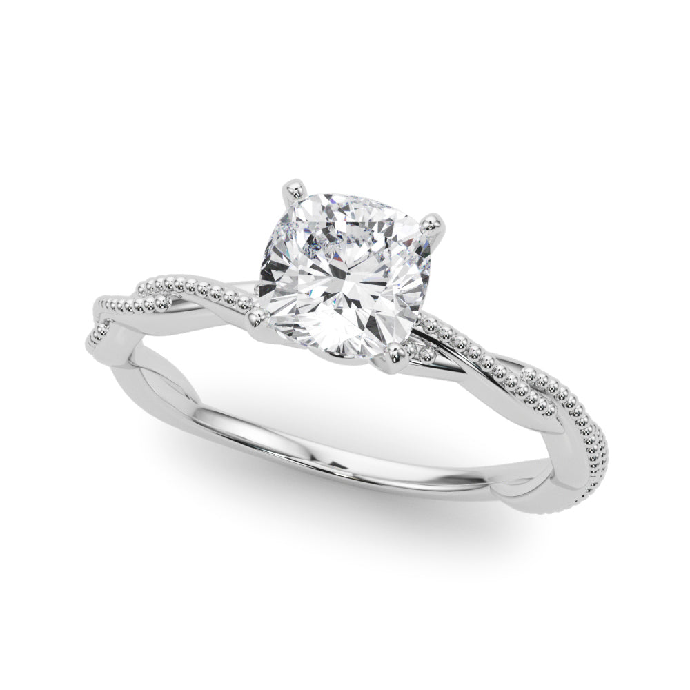 Signature Twisted Engagement Ring Round Diamond Engagement Ring in 10K/14K gold and platinum with certified lab-grown or natural diamonds