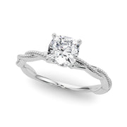 Signature Twisted Engagement Ring Round Diamond Engagement Ring in 10K/14K gold and platinum with certified lab-grown or natural diamonds