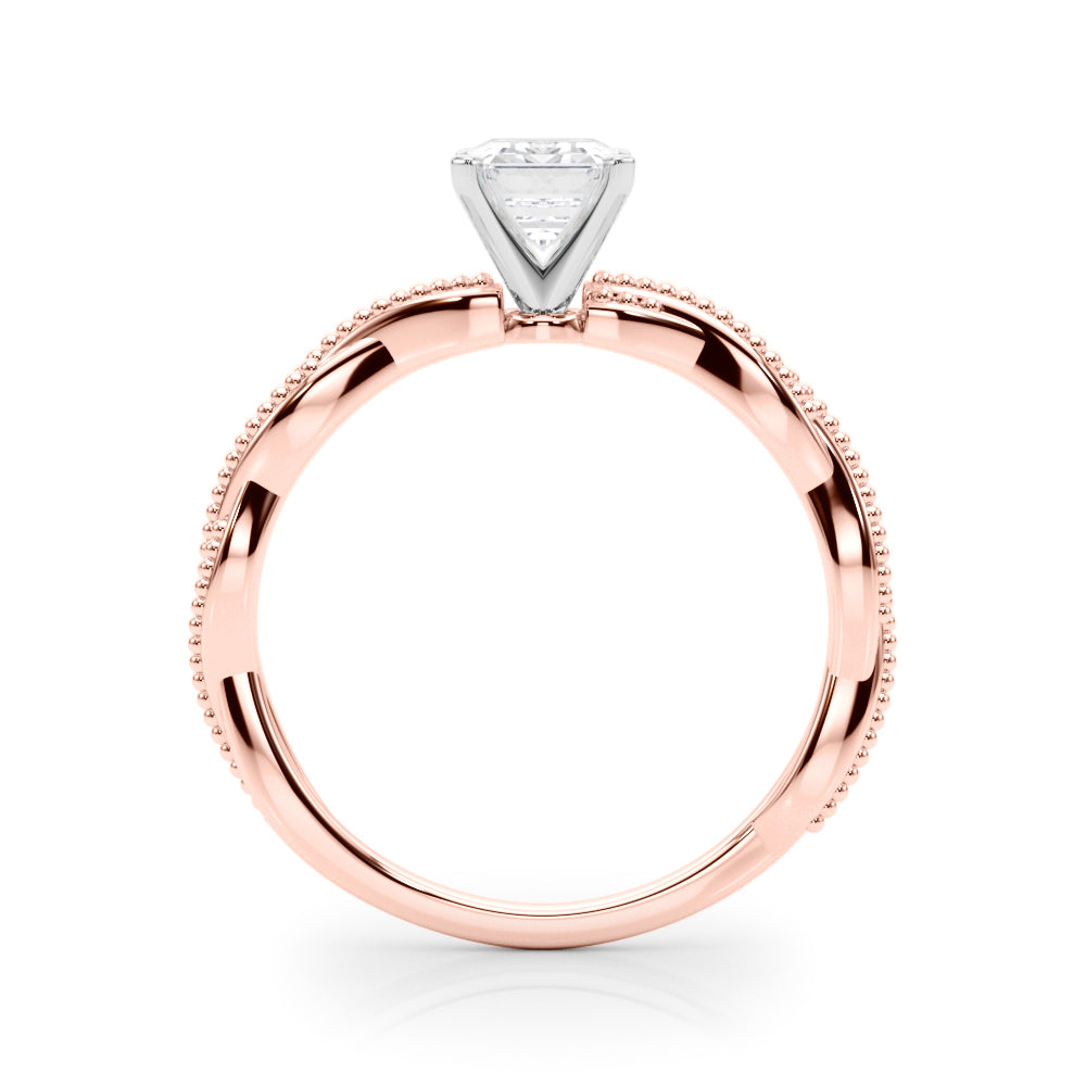 Signature Twisted Engagement Ring Round Diamond Engagement Ring in 10K/14K gold and platinum with certified lab-grown or natural diamonds
