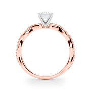 Signature Twisted Engagement Ring Round Diamond Engagement Ring in 10K/14K gold and platinum with certified lab-grown or natural diamonds