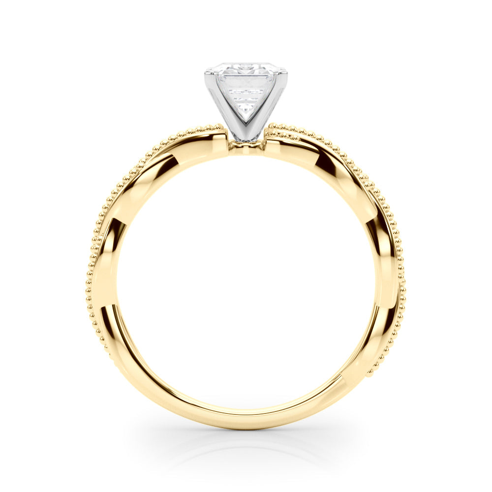 Signature Twisted Engagement Ring Round Diamond Engagement Ring in 10K/14K gold and platinum with certified lab-grown or natural diamonds