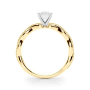 Signature Twisted Engagement Ring Round Diamond Engagement Ring in 10K/14K gold and platinum with certified lab-grown or natural diamonds