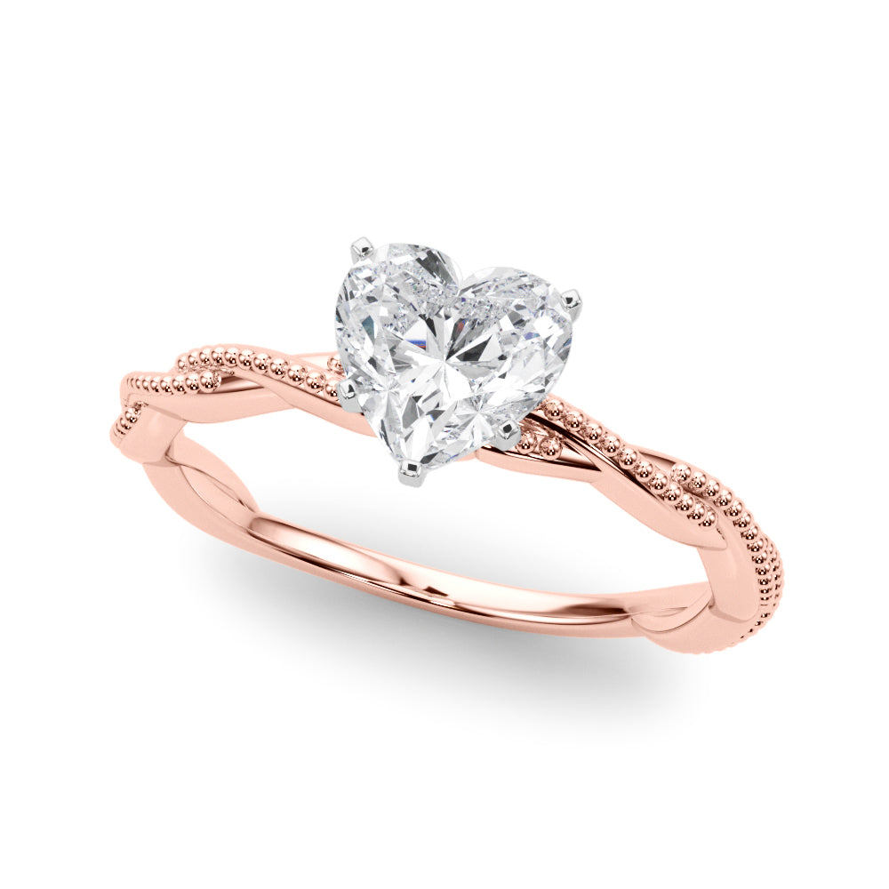 Signature Twisted Engagement Ring Round Diamond Engagement Ring in 10K/14K gold and platinum with certified lab-grown or natural diamonds