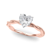 Signature Twisted Engagement Ring Round Diamond Engagement Ring in 10K/14K gold and platinum with certified lab-grown or natural diamonds