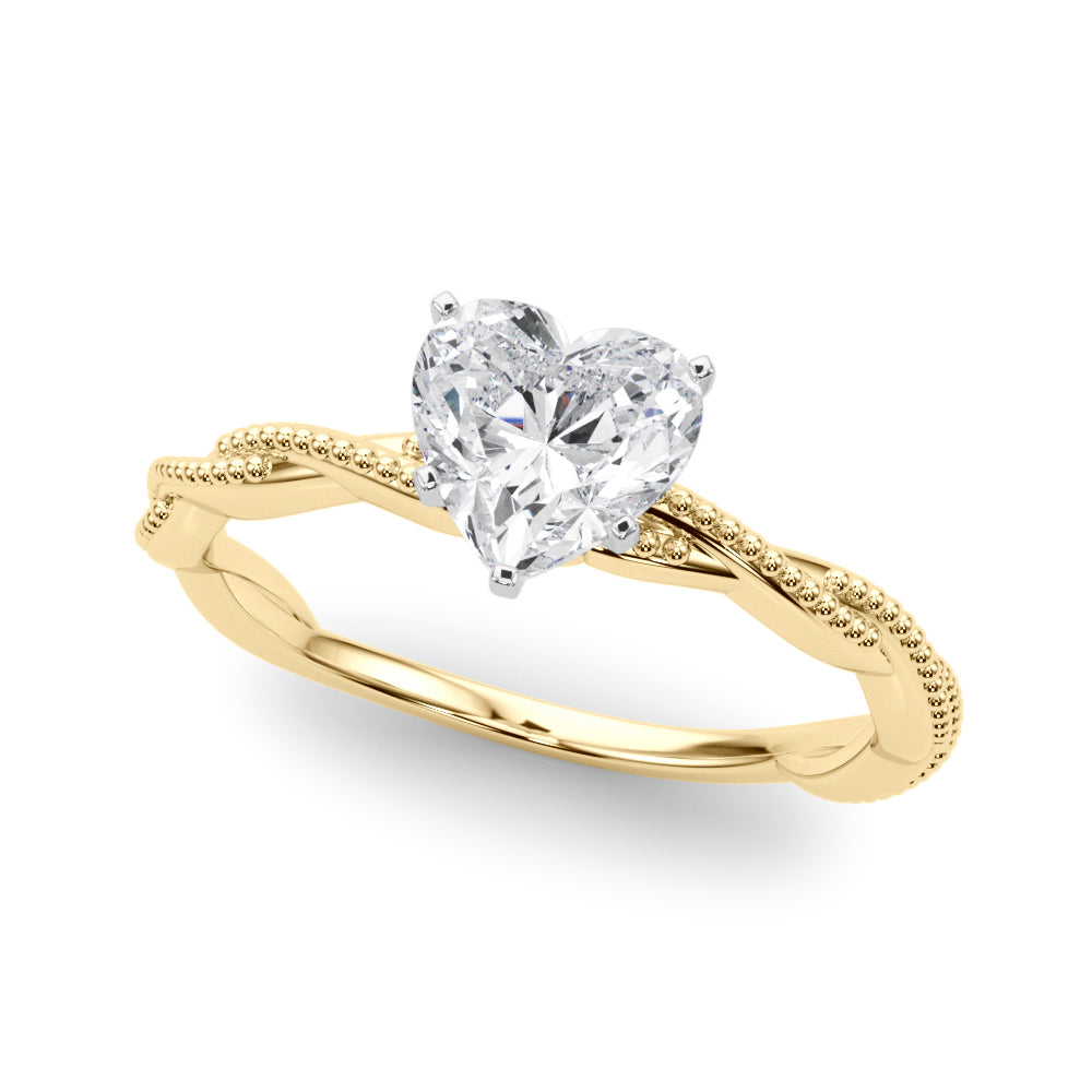 Signature Twisted Engagement Ring Round Diamond Engagement Ring in 10K/14K gold and platinum with certified lab-grown or natural diamonds