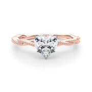 Signature Twisted Engagement Ring Round Diamond Engagement Ring in 10K/14K gold and platinum with certified lab-grown or natural diamonds