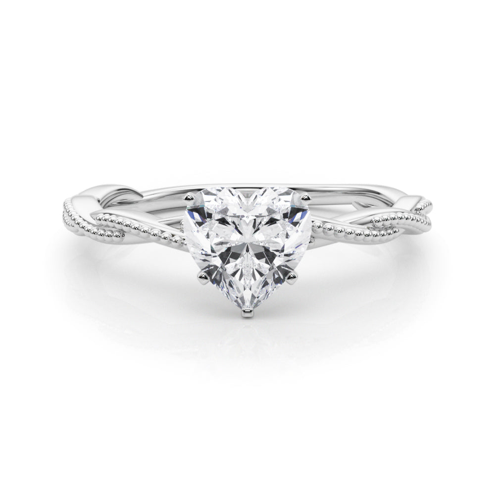 Signature Twisted Engagement Ring Round Diamond Engagement Ring in 10K/14K gold and platinum with certified lab-grown or natural diamonds