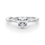 Signature Twisted Engagement Ring Round Diamond Engagement Ring in 10K/14K gold and platinum with certified lab-grown or natural diamonds