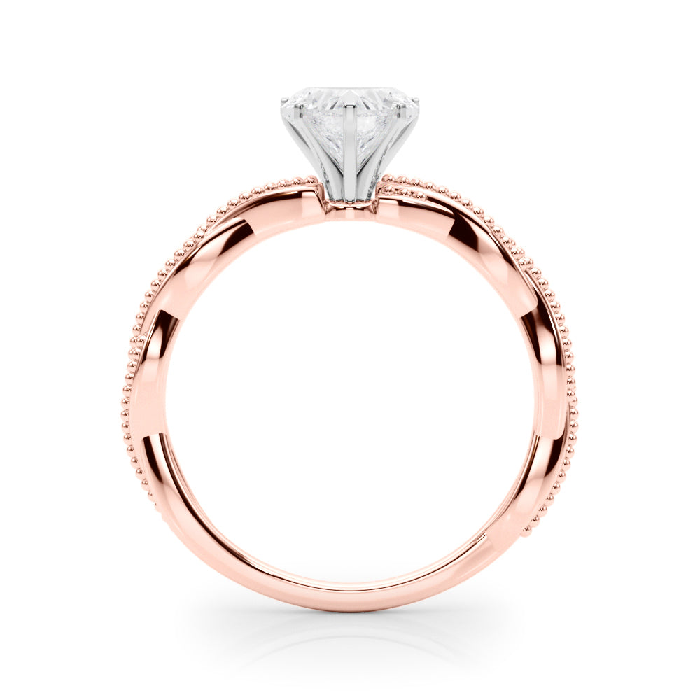 Signature Twisted Engagement Ring Round Diamond Engagement Ring in 10K/14K gold and platinum with certified lab-grown or natural diamonds